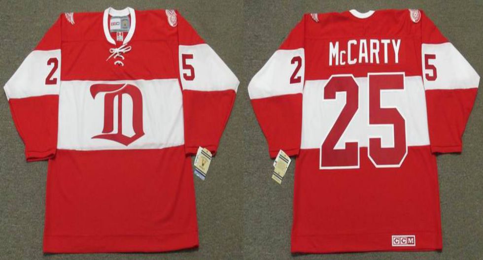 2019 Men Detroit Red Wings 25 Mccarty Red CCM NHL jerseys